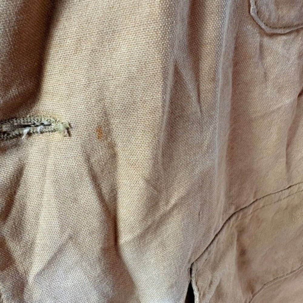 Vintage 60s–70s Military Canvas Field Jacket w/ Button-In Liner Corduroy Collar - Picture 13 of 16